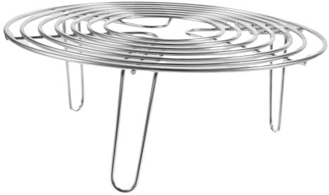 IMIKEYA Grille De Cuisson Vapeur en Acier Inoxydable 304 - Rack Multifonction pour Micro-Ondes Et Cuisson à La Vapeur Support pour Oeufs Et Aliments Accessoire