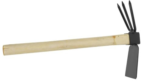 FONDOTIN Gartengeräte Gartenschere klein Hacke und Grubber Pinne DREI Werkzeug ergonomische streugras Handrechen leichte Gadget Grubber Gartengerät Hacke für die Blumenzucht Handhacke Eisen