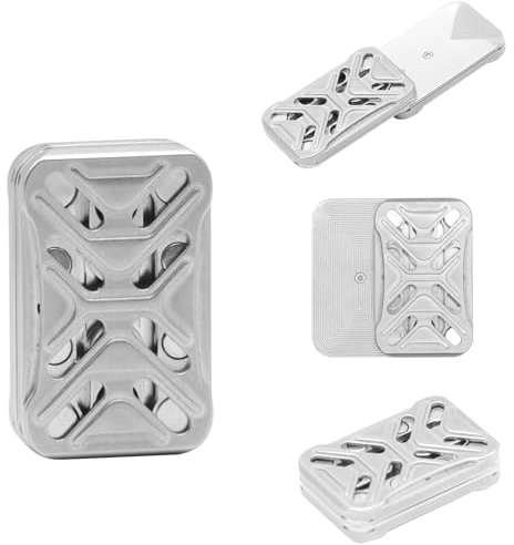 7JI Fidget Slider Toy,Magnéticos Fidget Slider Toy,Juguetes deslizantes metálicos EDC,Magnetic Metal Fidget Toy ADHD Autismo Sensorial,para Adultos Reducir el Estrés Toy