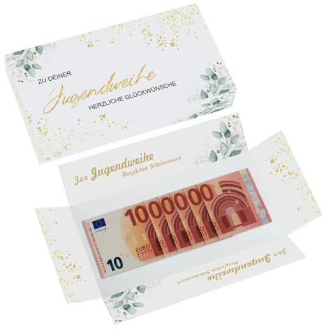 Jugendweihe Geldgeschenk Geschenkverpackung Geldgeschenk zur Jugendweihe Erste Million für Erwachsen Party Gäste Deko