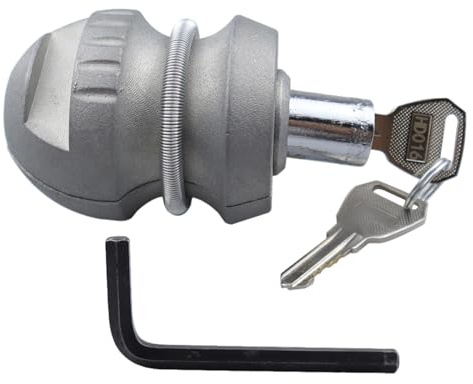 Kustimantu Blocco 'accoppiatore del rimorchio, serratura a sfera del rimorchio - Connettore di accoppiamento antifurto, multiuso lingua antifurto, di sicurezza di stoccaggio per