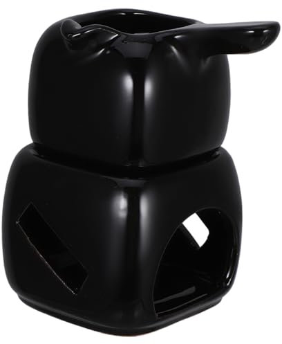 Gatuida Keramik Schokoladenschmelztopf Für Fondue Multifunktional Kompakt Langlebig Schwarz Für Zuhause Und Gastronomie Zum Schmelzen Von Schokolade Butter Und Käse