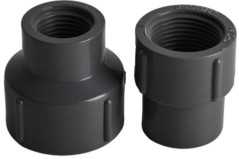 MEXEWORD 1/2 To 3/4, 1/2 To 1, 3/4 To 1 Reducer Thread Connector Transition Coupler Fitting Thread Repair Conversion Transition Adapter(Gray,3/4 To 1)
