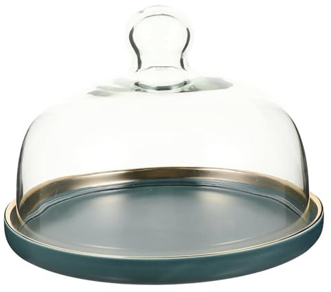 TOPPERFUN 1 Set Tortiera Torta Nozze Coperto Piatto Copertina A Cupola Vassoi Per Il Cibo Della Festa Contenitori Per Alimenti Vassoio Per Dolci Con Coperchio in Stoviglie Ceramica