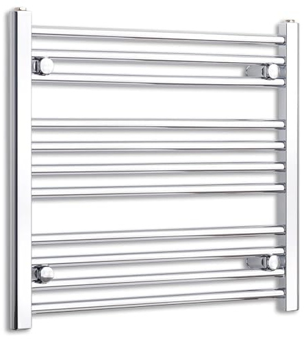 650mm Wide 600mm high Chrome Heated Towel Rail Straight Flat Bathroom Warmer Radiator Rack Central Heating Turkish Zone