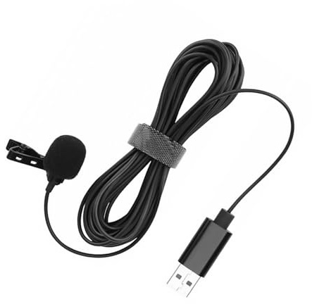 UPKOCH USB-lavalier-mikrofon Kondensatormikrofon mit -Aufnahme für Klare Computeraufnahmen und Gaming Verstellbarer Winkel Hintergrundgeräuschreduzierung Praktisches Ansteckmikrofon