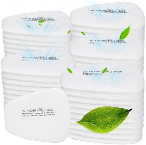 Remingtape 60PC 5N11 Atemschutzfilter Baumwolle 6001 Filterkartuschen für Atemschutzfilter Atemschutz Gegen Partikel, Farbe, Schleifen