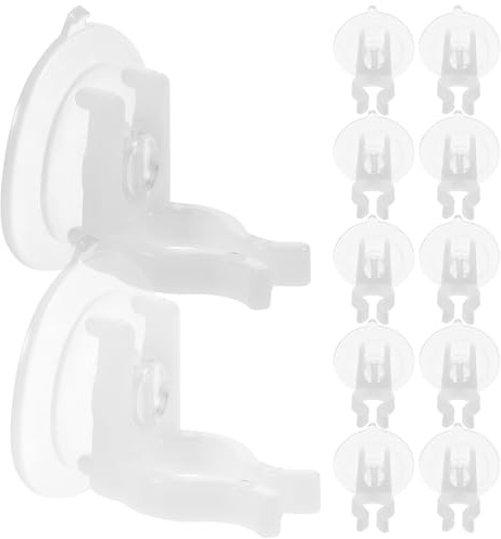 DECOMELODY 12pcs LED Electronic Candle Suction Cups with PVC Clips for Window Candle Holders Flameless Electric Lamp Mounts Battery Operated Light Accessories for Home Decoration
