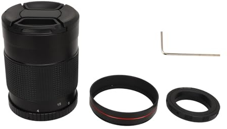 Objectif d'appareil Photo 500mm F7.5 Super Téléobjectif Miroir pour Monture AI, Mise au Point Manuelle, Construction en Alliage, 107 x 80mm