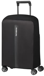 Samsonite TA Revolution - Faltbare Schutzhülle für Koffer Größe S, Kofferhülle passend für 55 cm, Reisekoffer Schutz, mit reflektierendem Detail, Schwarz