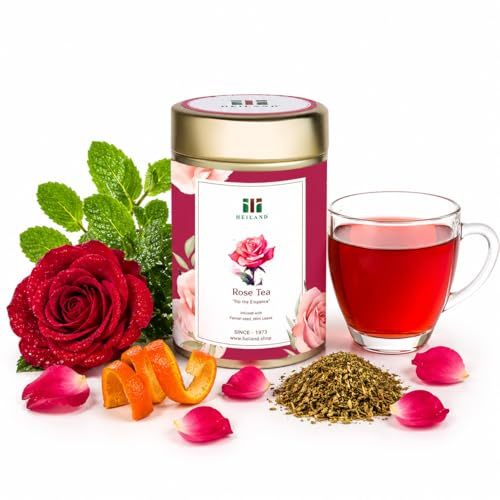 HEILAND Rose Tea – Premium Dried Rosebuds & Petals, 100% Natural, Caffeine-Free, Antioxidant-Rich Herbal tea