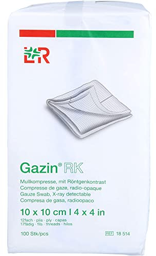 Gazin Mullkompressen 10x10 cm Unsteril 12fach RK, 100 St
