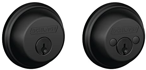 SCHLAGE B62N622 Deadbolt, Keyed 2 Sides, Matte Black