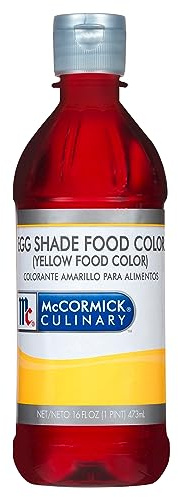 McCormick Culinary Egg Shade (Yellow) Food Coloring, 16 fl oz - One 16 Fluid Ounce Bottle of Yellow Food Dye, Adds Yellow Color to Frostings, Icings, Cheese Dishes and More
