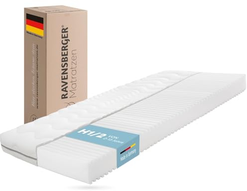 RAVENSBERGER Kinder- und Jugendmatratze Softwelle - Härtegrad H1/H2, weich - 100 x 200 cm, Höhe 16 cm - 7-Zonen Kaltschaummatratze mit Funktionsbezug, allergikerfreundlich