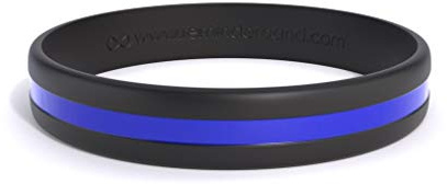 Back The Blue Armband - Silikon Thin Blue Line Armband - Blue Lives Matter - Gummi-Armband - Polizei Schmuck - Bänder für Veranstaltungen, Geschenke, Unterstützung, Ursachen, Spendenaktionen,