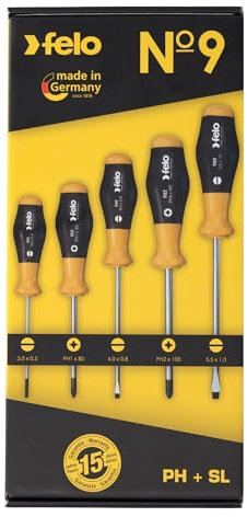 Felo Serie 9 Schraubendreher-Set PH mit 2K-Griff, 5-teilig