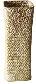 NIUXICH Rattan Woven Vase,Tall Natural Handmade Flower Basket Organizer for Weddings Home Nautical Party Spa Meditation Natural Home decor Spa