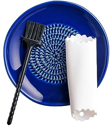 TURBO PRODUKTE Juego de rallador de cerámica, incluye pelador de ajo y cepillo, ideal para ajo, jengibre y limones, apto para lavavajillas, 1 unidad