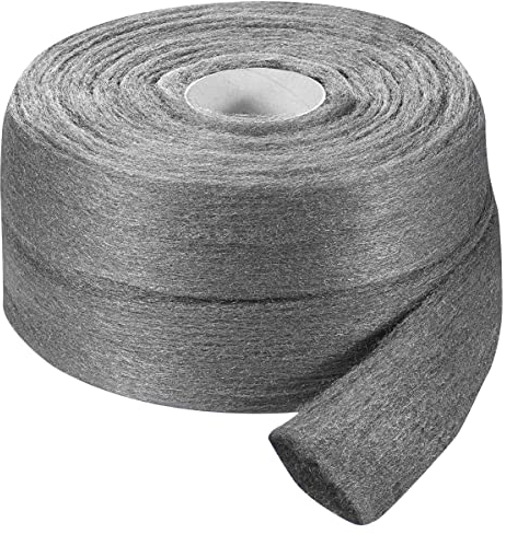 RAKSO Stahlwolle grob 3-10kg, 2 Breitreels à 5kg - ca. 50m Profigröße, verstärkt natürliche Maserung von Holz, säubert Glas, Aufrauen von altem Lack, Farbe