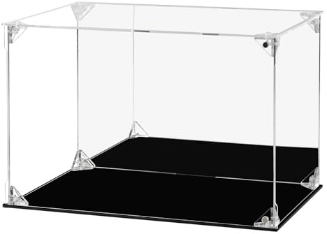 FHMIDIC Acryl Vitrine, transparente Figuren Vitrine mit verspiegelter Rückseite, staubdichter Schutz, Alternative Glasvitrine für Sammlerstücke, Figuren, Modelle, Puppen, Spielzeug (30x20x20cm)