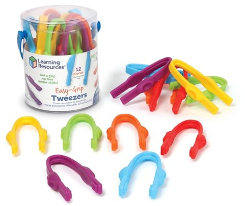 Learning Resources Easy-Grip Tweezers, Ages 2+, Fine Motor Skills Toys, Tweezers for Children, Preschool Learning Activities, Classroom Resources