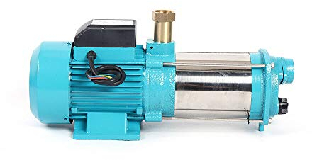 Pompa centrifuga autoadescante in acciaio inox MC-6SA da 1300 W, Pompa elettrica acqua, Elettropompa per aumentare la pressione pompa da giardino