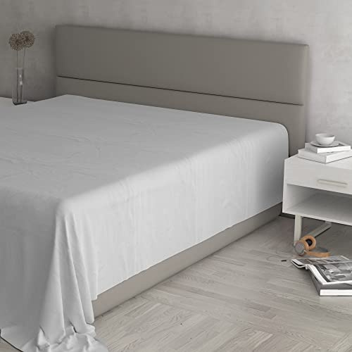 Lenzuolo Sopra MAX COLOR Matrimoniale Maxi 270x300 cm, 100% Cotone Made in Italy – Lenzuola Letto Matrimoniale Maxi in Tinta Unita - GRIGIO CHIARO