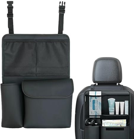 Lumiscent Rücksitz-Auto-Organizer, Auto-Aufbewahrungstasche, Kopfstützen-Organizer, tragbare Autositz-Aufbewahrungstasche für SUV, LKW, Wohnmobil