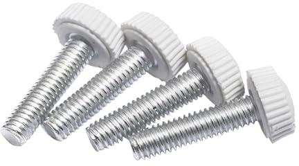 oavhvchg 10/20/30 Stück M4 M5 M6 Länge 6 mm – 30 mm weiße Bakelit-Handschraube, runder Linsenkopf, Kunststoff, gerändelt, Knopf, Handschraube, Bolzen, Rändelschraube anziehen(20mm (20pcs),M6)