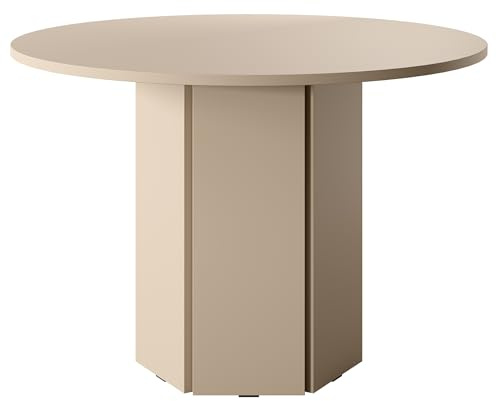 Selsey Esstisch Esszimmertisch Tisch Rund Durchmesser 104 cm Küchentisch Hexa Cappuccino