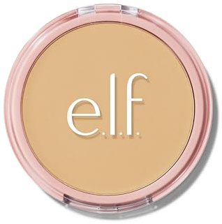 e.l.f. Halo Glow Powder Filter, Pressed Finishing Powder, Buildable Coverage, Crease-Resistant, Blurs the Appearance of Pores, With Velour Puff and Mirror, Vegan & Cruelty-Free, Light Warm