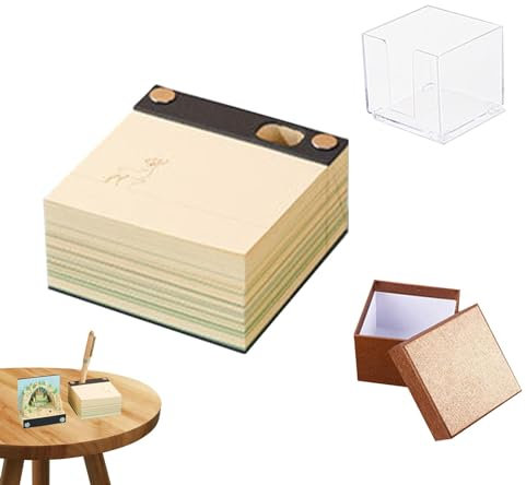 Blocco note in carta , blocco note con intaglio , con fogli di design a casa sull'albero, per appunti non adesivi, blocco note , design unico per colleghi di lavoro, famiglia
