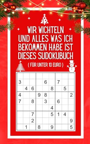 Wir wichteln und alles was ich bekommen habe ist dieses Sudokubuch für unter 10 Euro: Kleines Rätselbuch mit 192 Sudokus | Witzige Geschenkidee zum ... Secret Santa für Jugendliche & Erwachsene
