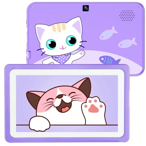 Kids Tablet 7” Tablets for Kids with Parental Control, WIFI Children’s Tablets for Toddlers with Plenty of Offline Child learning Apps Pre-installed, Toddler Tablet 3-7 Years Boy Girls Gift（Purple)