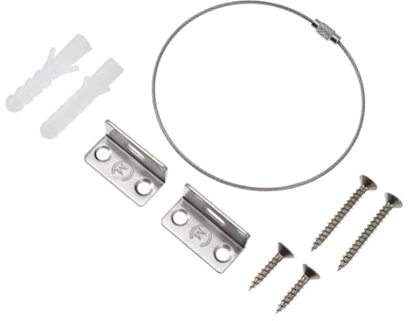 ARTSEWPLY 6 Sets Metal Furniture Anchor Straps Proofing Tool Safety Protector Kit for Cabinets Wardrobes Bookshelves Anti-tip Wall Fixers Preventing Furniture Tipping Over