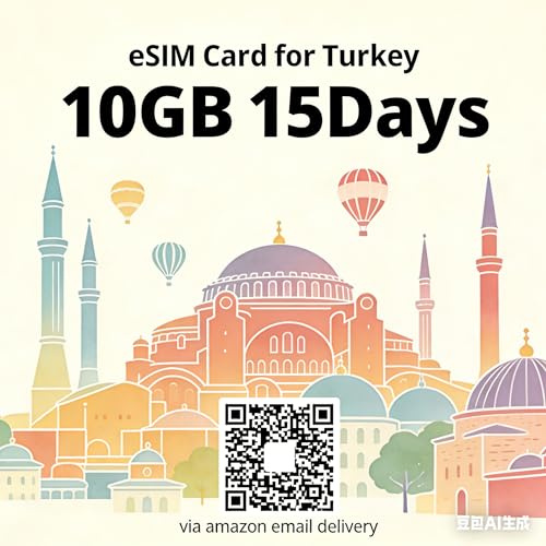 eSIM Türkei 10GB Daten 15 Tage Prepaid Karte 5G/4G Highspeed LTE Keine Registrierung erforderlich Ohne Ausweisprüfung Sofortige Lieferung per E-Mail Funktioniert mit iOS Android