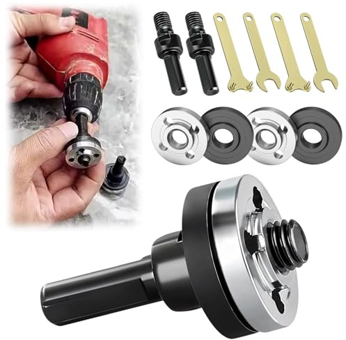 Set di Adattatore connettori Smerigliatrice Angolare, Set di Chiavi Bielle per Smerigliatrice Angolare, Adattatore Disco Smerigliatrice Trapano mandrino 10 a 13 mm