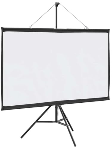Lumanois Pantalla de proyección con trípode de 50 Pulgadas 16:9, Electrónica Vídeo Accesorios de vídeo Accesorios para proyectores Pantallas para proyección, Blanco, 1.18kg