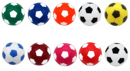 Nhgkju 10 stycken bordsfotboll kickerbollar, 32 mm professionella bordsskickerbollar av ABS, mini bordsskicker bollar kicker, normal storlek bordsfotboll bollar för barn och vuxna