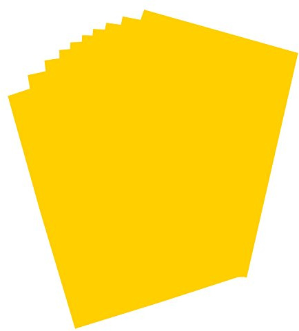 folia 65131 - Plakatkarton, ca. 48 x 68 cm, 10 Bögen, 380 g/qm, einseitig maisgelb gefärbt - ideal zum Basteln oder Erstellen von Plakaten und Anzeigen