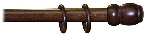 BASTONE IN LEGNO A STRAPPO MM. 35 NOCE SCURO CM. 210