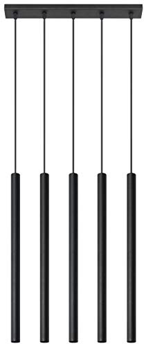 SOLLUX lighting Hängelampe Pendelleuchte Hängeleuchte Deckenlampe Lampe Decke Stahl 5 Flammig Pastelo