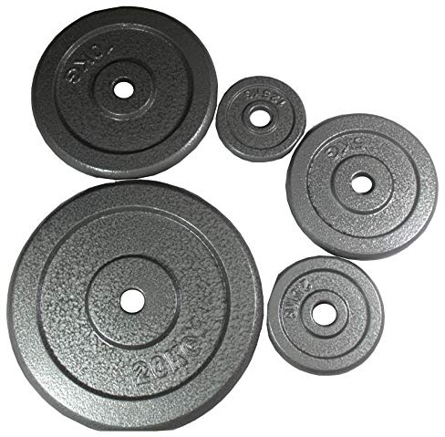 Lisaro Hantelskivor | av gjutjärn | 1,25-20 kg - 30/31 mm borrning | hantelskiva/viktskiva | kroppsbyggnad | 2 x 10 kg