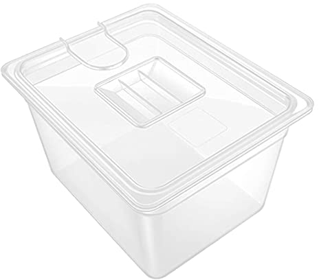 Luxshiny Sous Vide Container With Lid Slow Cooker Box Kitchen Food Storage Container For Kitchen 6L