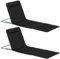 Outsunny Lot de 2 Tapis de Plage rembourré - Matelas de Plage - nattes de Plage - Dossier inclinable Multi-Positions - Sac Transport Inclus - métal Polyester PE Noir