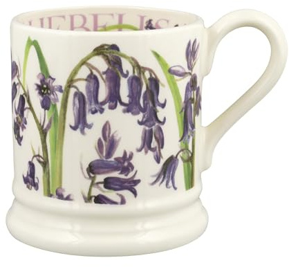 Emma Bridgewater große Tasse 1/2 Pint, Keramik Kaffeetasse groß - Steingut Tasse, Cappuccino, Latte, Kaffee, Teetasse - Schöne Tassen, Geburtstagsgeschenk - Kaffeebecher Hasenglöckchen