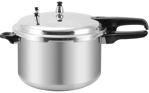 BreeRainz 12 Quart Pressure Cooker, Aluminum Pressure Canner w/Cooking Rack for Steaming,Canning and Stewing, Silver