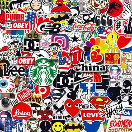 100Pcs Music Laptop Stickers for Adults - Rock Band Waterproof Vinyl Stickers for Guitar, Laptop, Rock and Roll Decals for IPad, Bass, Skateboard, Heavy Metal