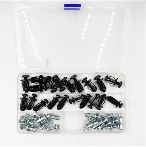 Abrazadera de expansión M4 M5 M6, remache de pétalo, bloqueo, tuerca, tornillo, pared hueca, remache de hierro negro, remachador, placa de matrícula fija for coche (Color : M4-M6 (40pcs))